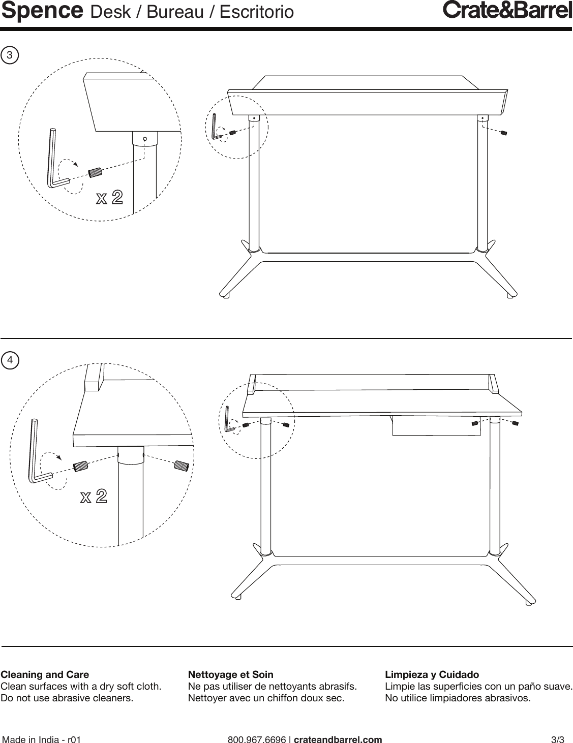 crate and barrel spence desk