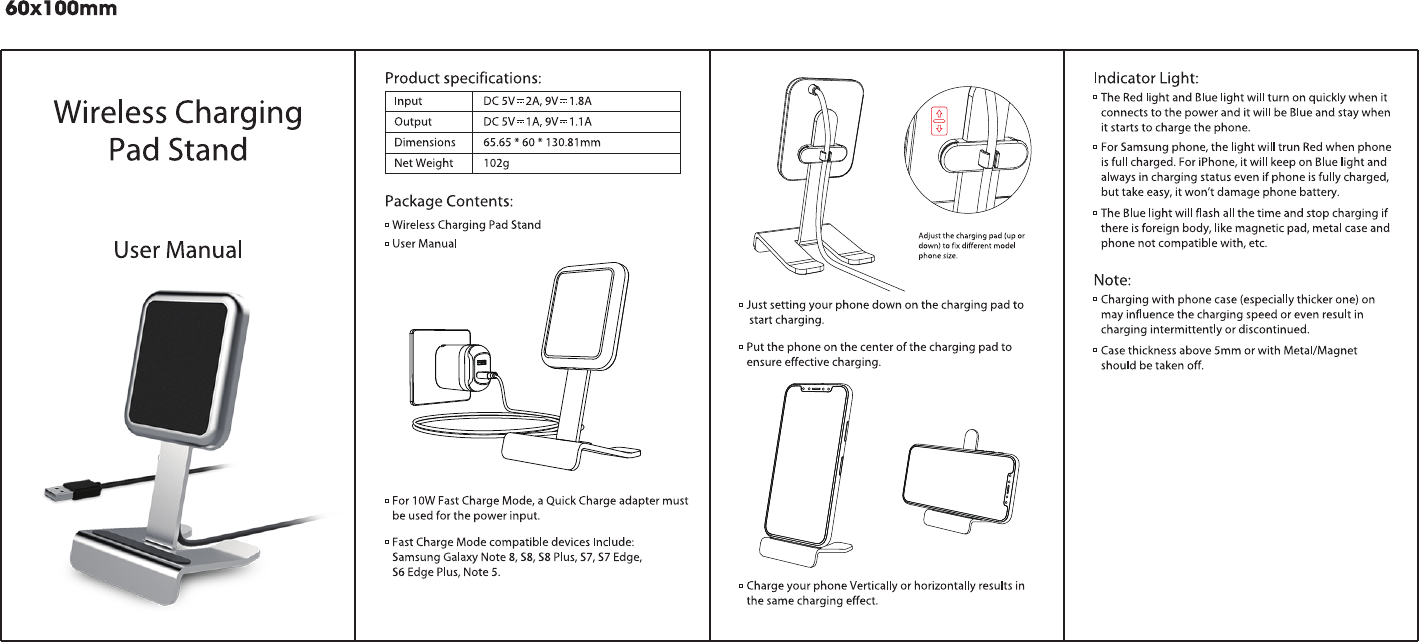 Page 1 of Crave WCST01 Wireless Charger User Manual WL 02                  1230