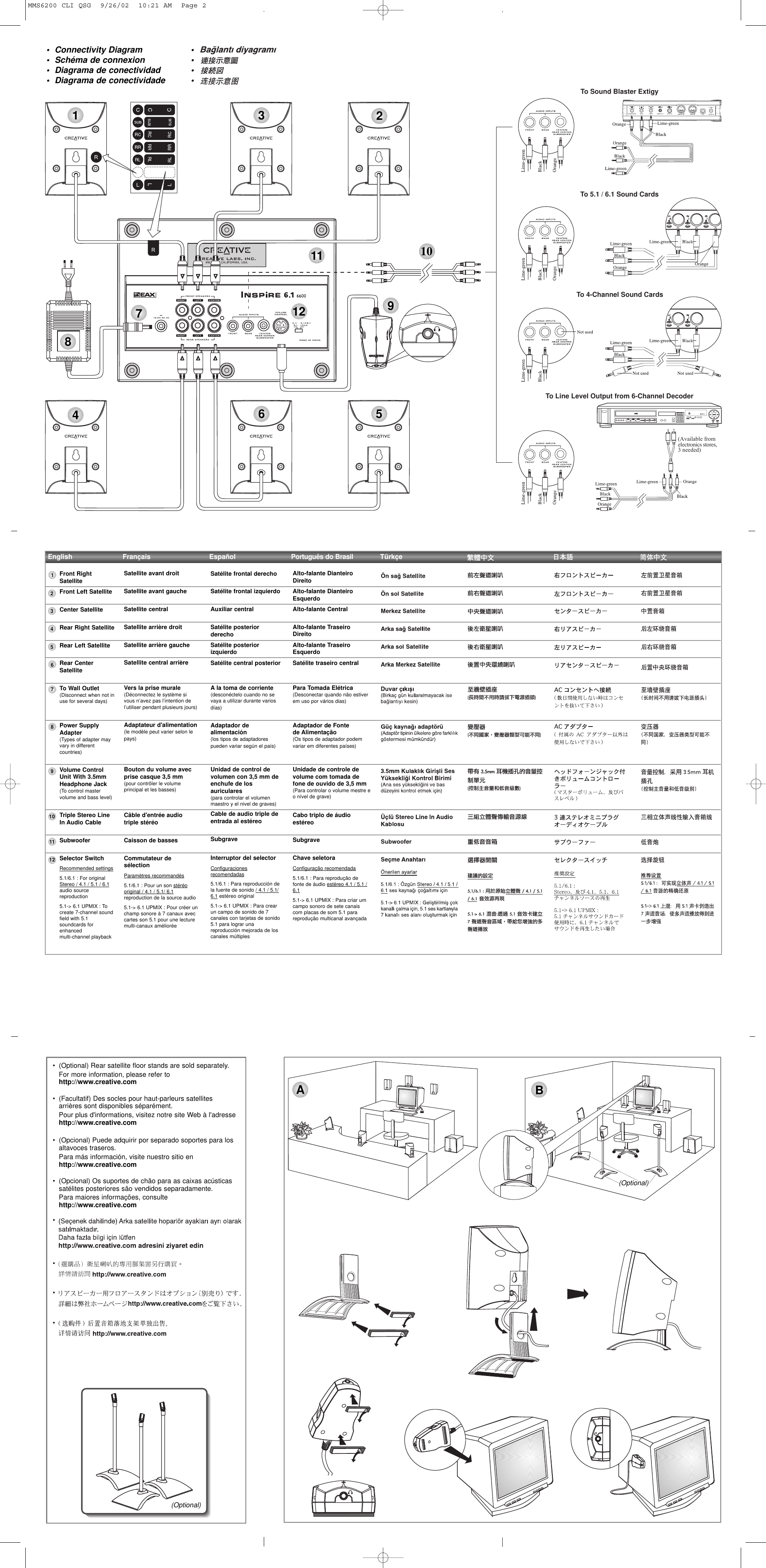 Page 2 of 2 - Creative Creative-Inspire-6-1-6600-Users-Manual- MMS6200 CLI QSG  Creative-inspire-6-1-6600-users-manual