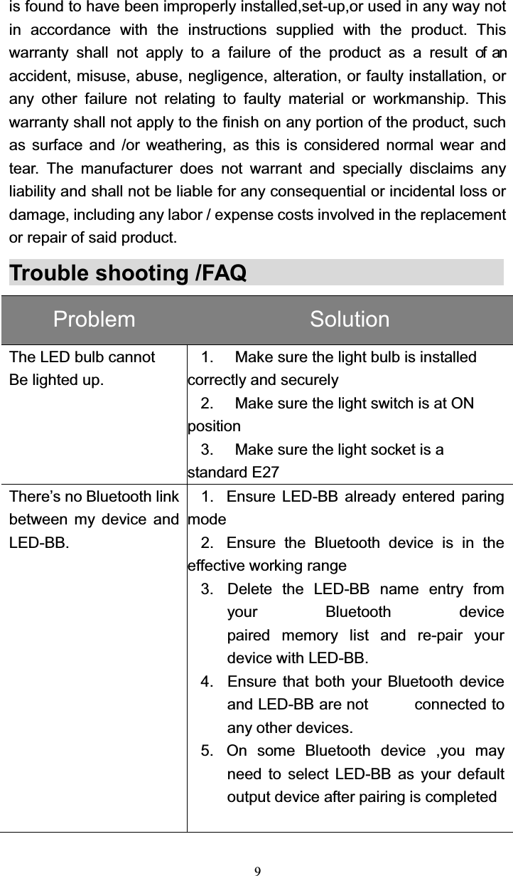 led music bulb instructions