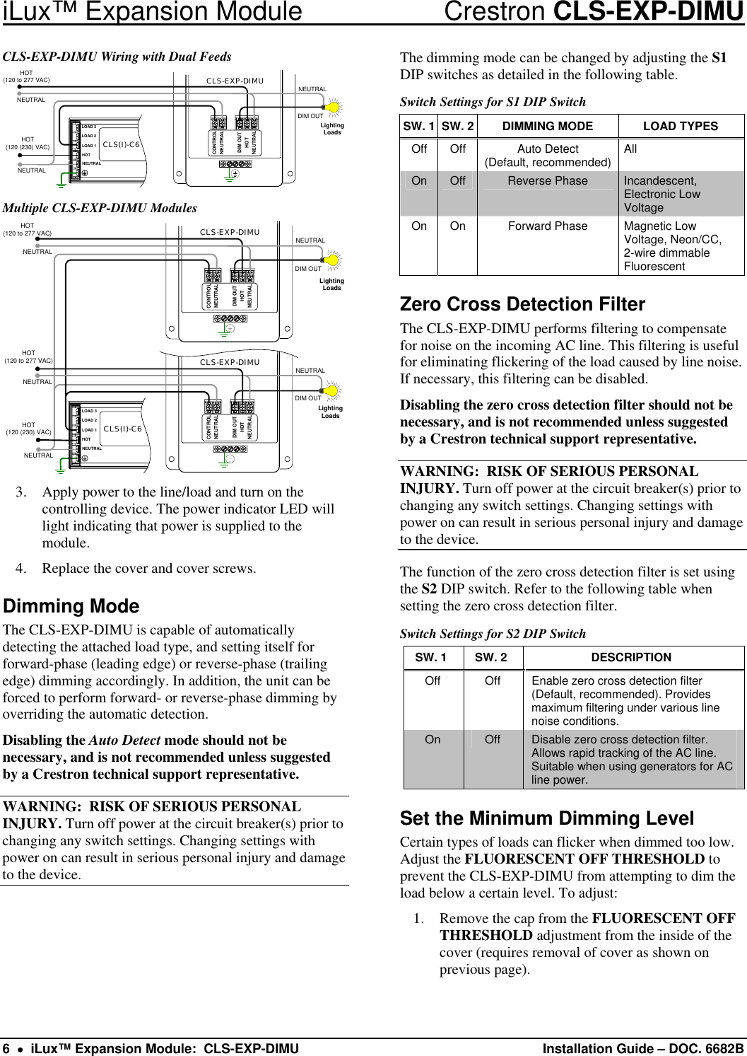 Page 6 of 8 - Crestron-Electronic Crestron-Electronic-Cls-Exp-Dimu-Users-Manual- Description  Crestron-electronic-cls-exp-dimu-users-manual