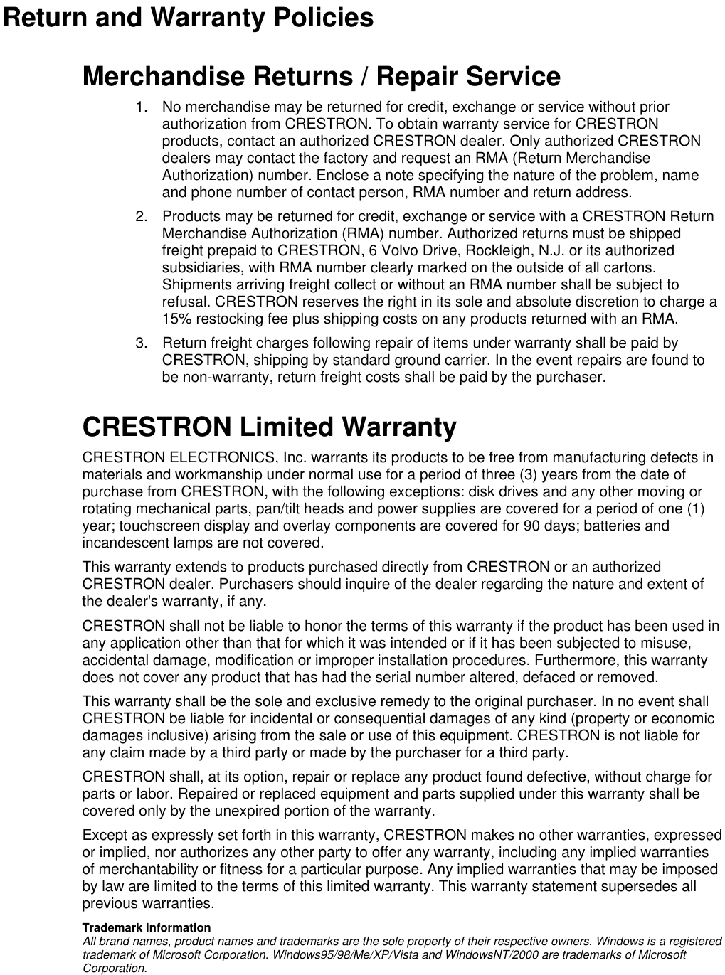 Page 2 of 2 - Crestron-Electronic Crestron-Electronic-Dm-Conn-20-Users-Manual- Operations Guide  Crestron-electronic-dm-conn-20-users-manual