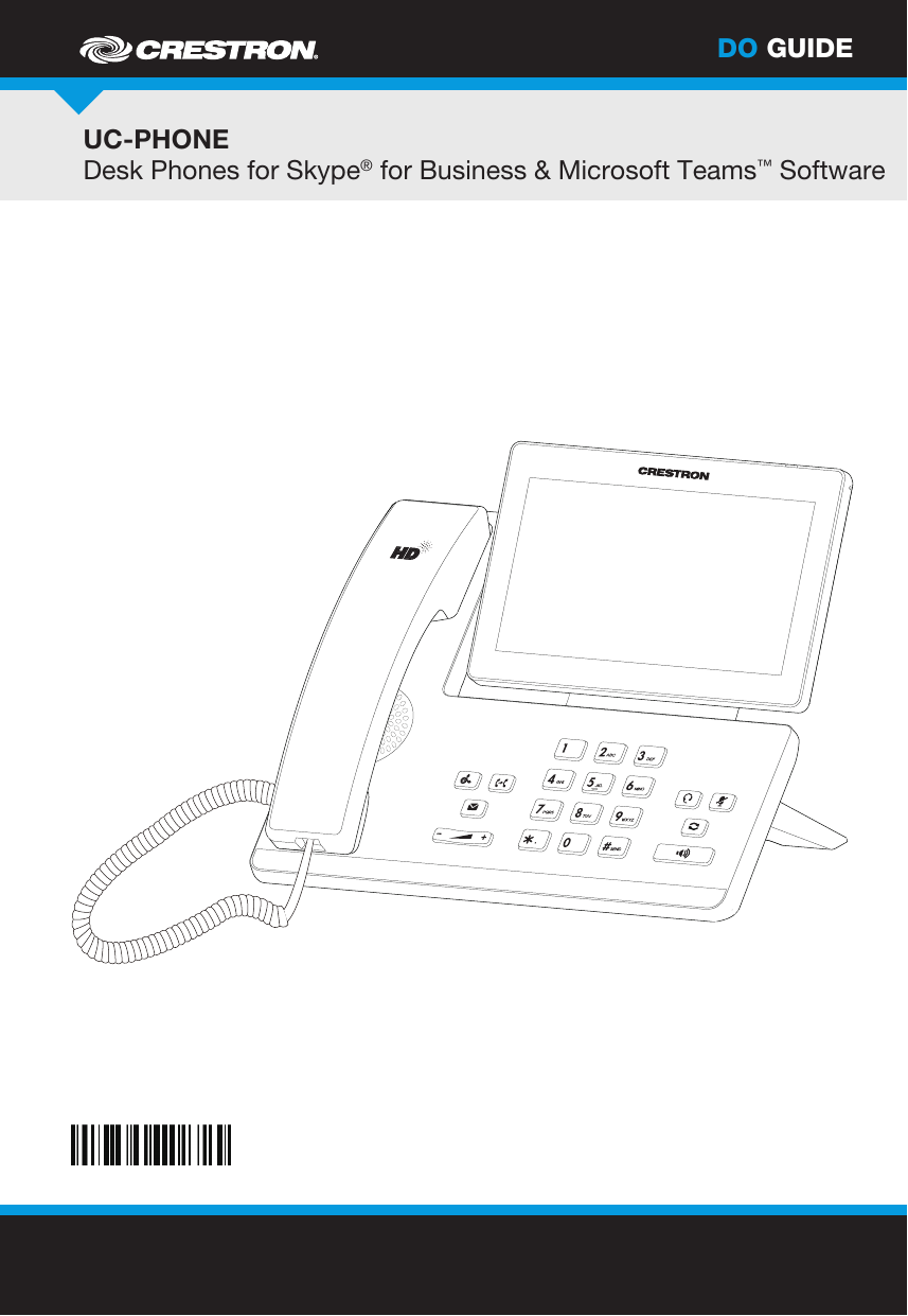   UC-PHONEDesk Phones for Skype® for Business &amp; Microsoft Teams™ SoftwareDO GUIDE