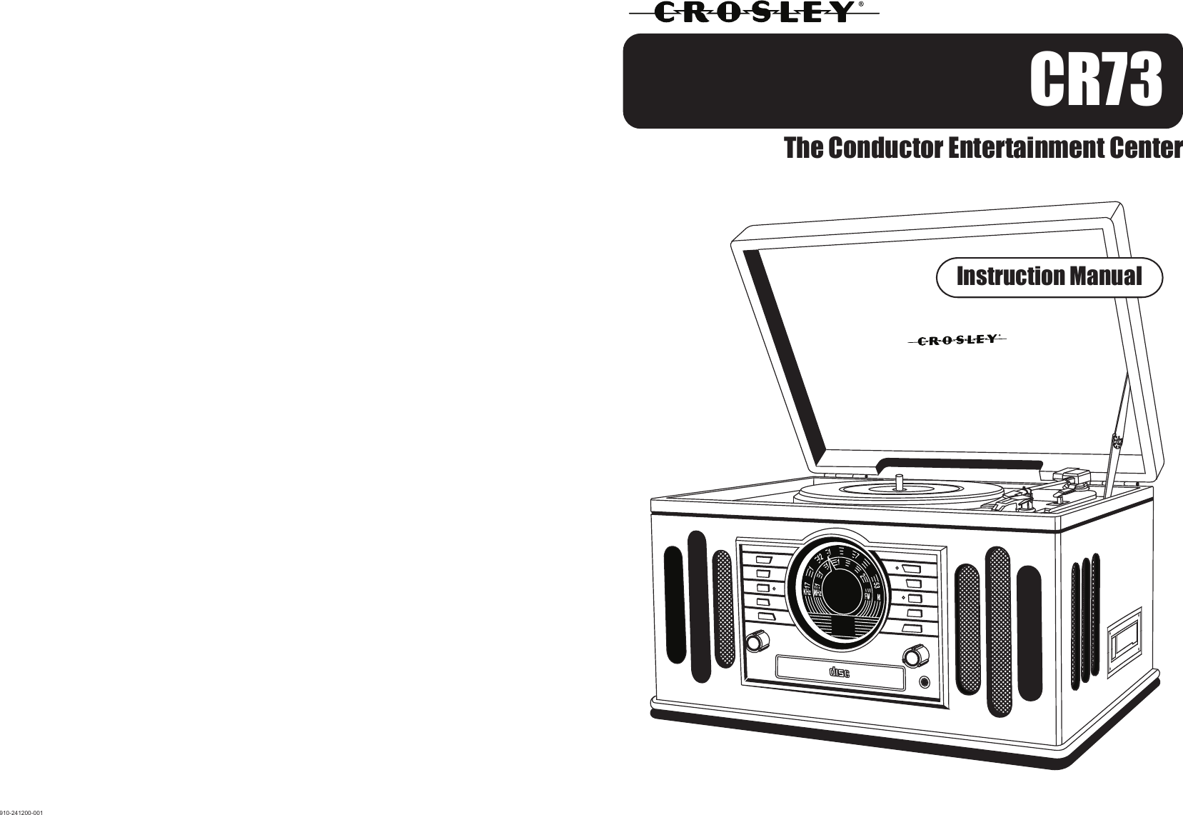 Page 1 of 8 - Crosley-Radio Crosley-Radio-Conductor-Cr73-Users-Manual-  Crosley-radio-conductor-cr73-users-manual