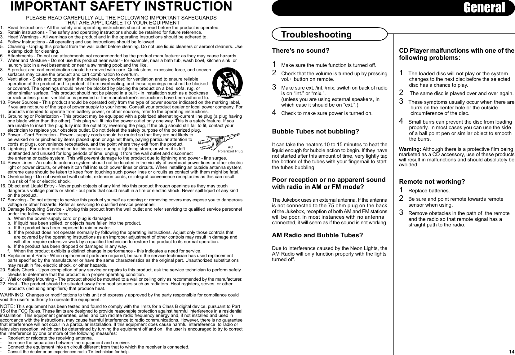 Page 5 of 8 - Crosley-Radio Crosley-Radio-Full-Size-Jukebox-Cr12-10-Users-Manual- 910-280500-0010-100.FH10  Crosley-radio-full-size-jukebox-cr12-10-users-manual