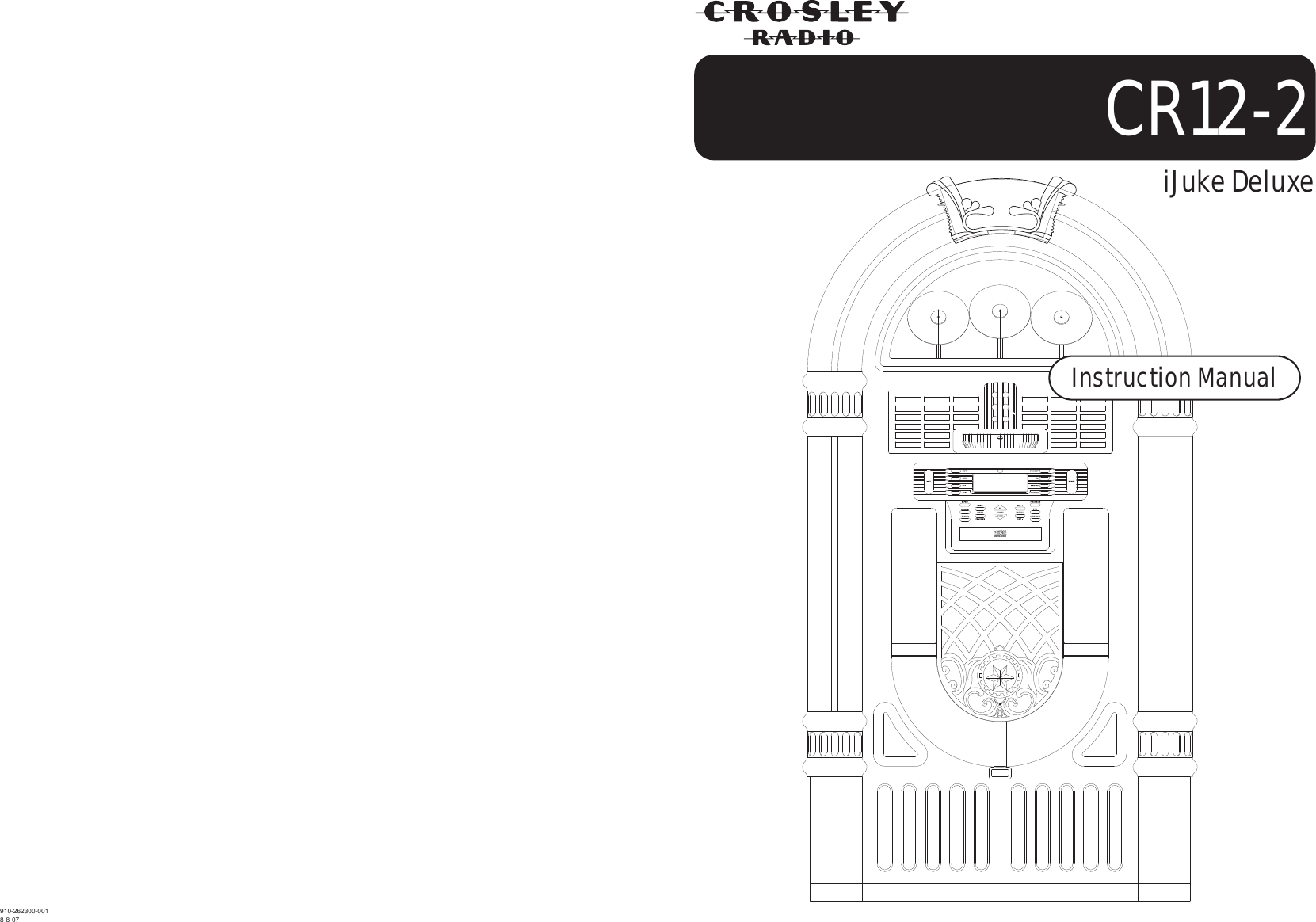 Page 1 of 8 - Crosley-Radio Crosley-Radio-Ijuke-Deluxe-Cr12-2-Users-Manual-  Crosley-radio-ijuke-deluxe-cr12-2-users-manual