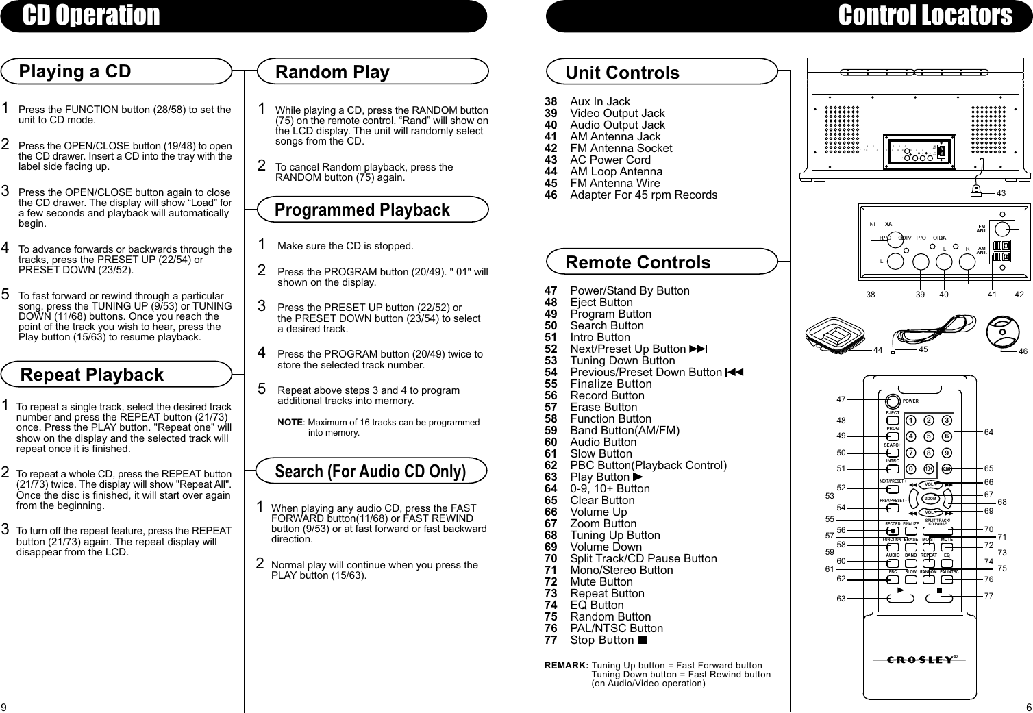 Page 4 of 8 - Crosley-Radio Crosley-Radio-Songwriter-Cd-Burner-Cr248-Users-Manual- 910-252800-003.FH10  Crosley-radio-songwriter-cd-burner-cr248-users-manual