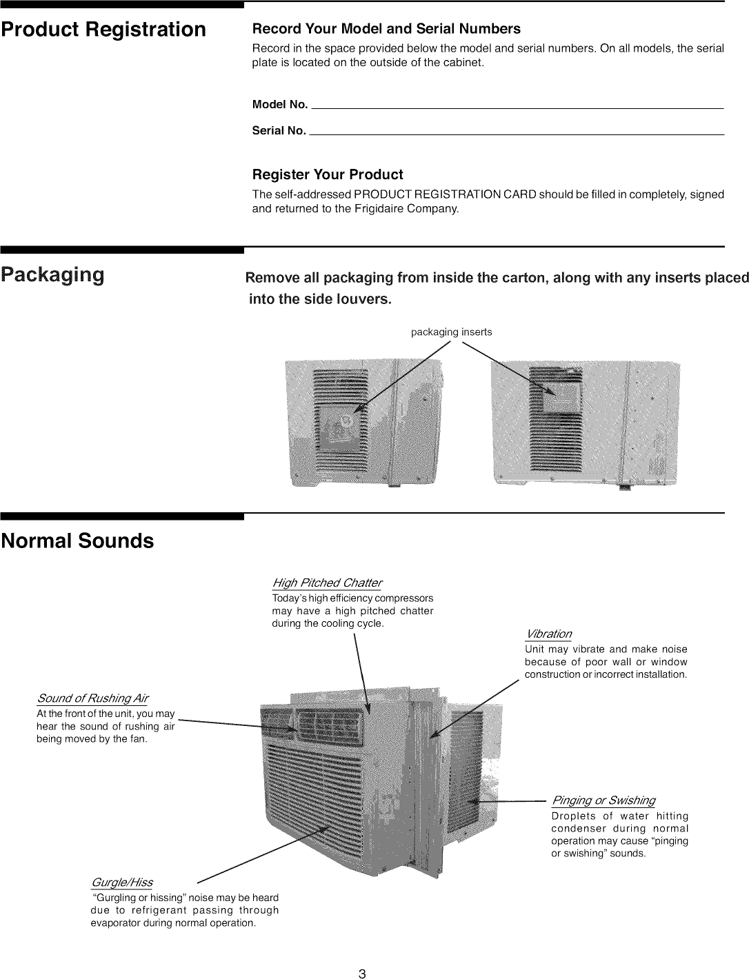 Page 3 of 8 - Crosley CAE10MA User Manual AIR CONDITIONER - Manuals And Guides L0907331