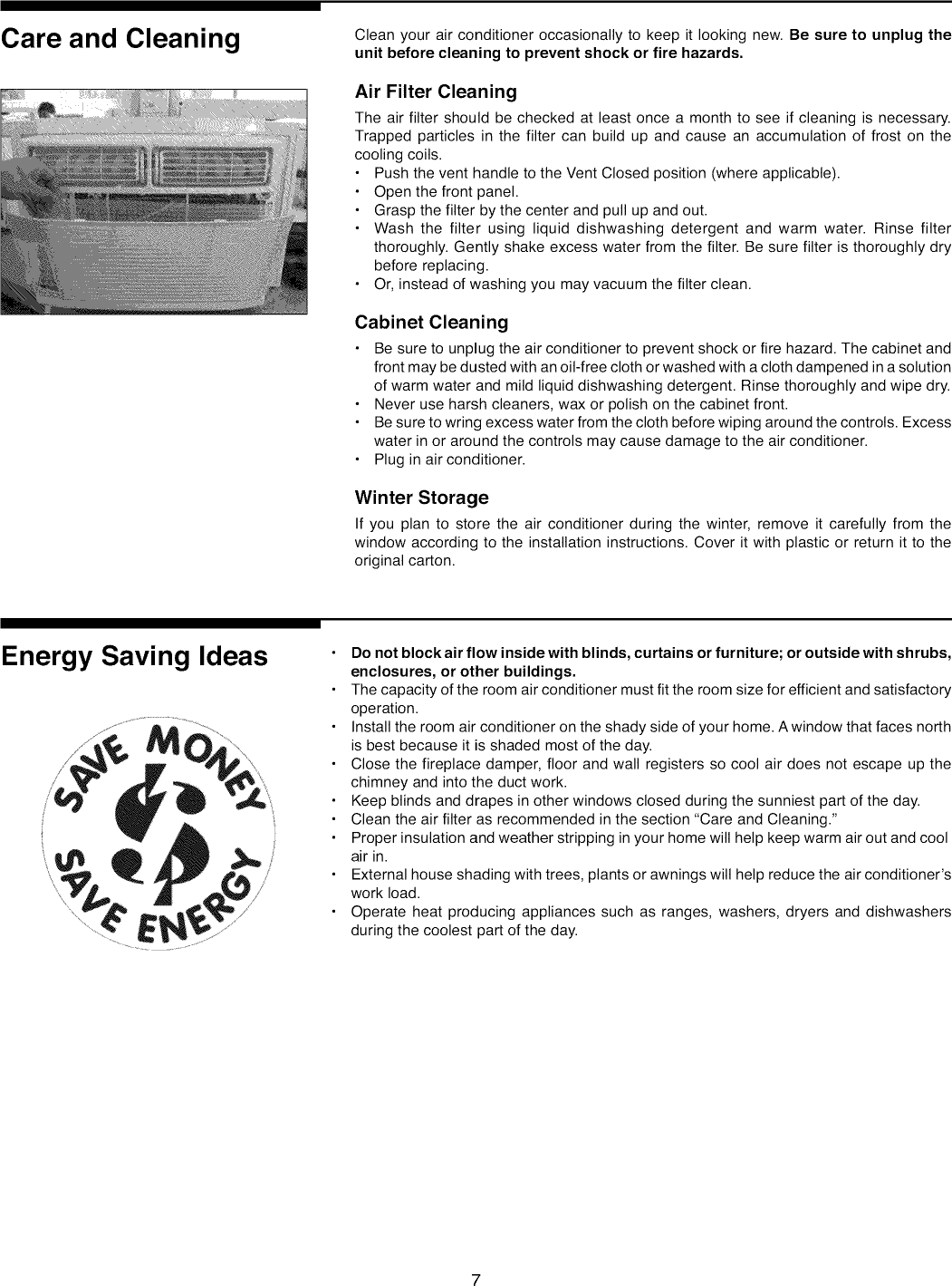 Page 7 of 8 - Crosley CAE10MA User Manual AIR CONDITIONER - Manuals And Guides L0907331