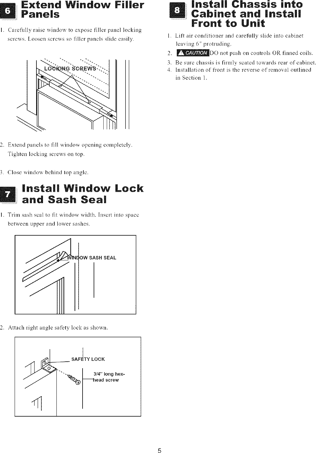 Page 5 of 8 - Crosley CAE15ESR11 User Manual  AIR CONDITIONER - Manuals And Guides L0806996