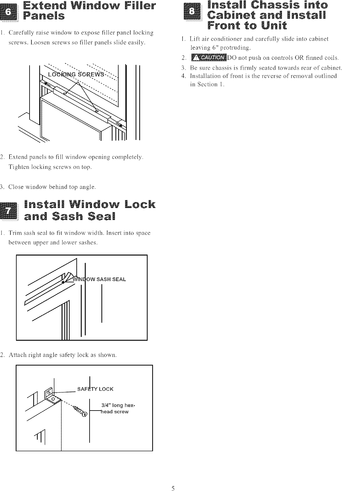 Page 5 of 8 - Crosley CAE18ESR1 User Manual  AIR CONDITIONER - Manuals And Guides L0703248