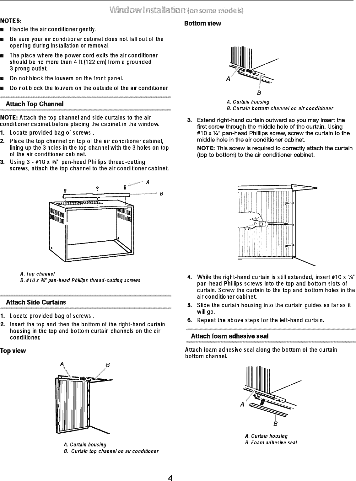 Page 4 of 8 - Crosley CAHE8ER14 User Manual  AIR CONDITIONER - Manuals And Guides L0808382
