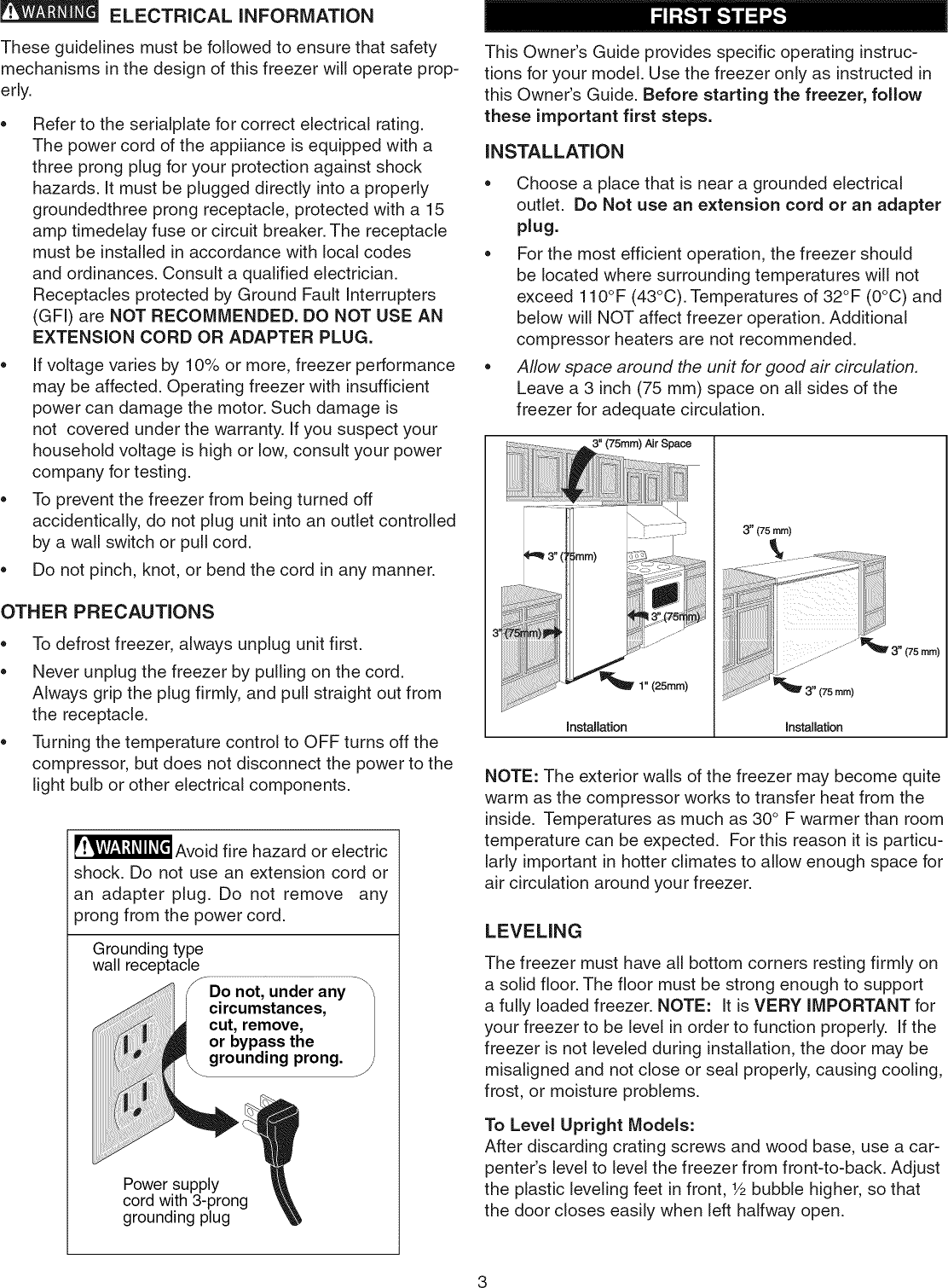 Crosley CFC09LW0 User Manual FREEZER Manuals And Guides L1002466