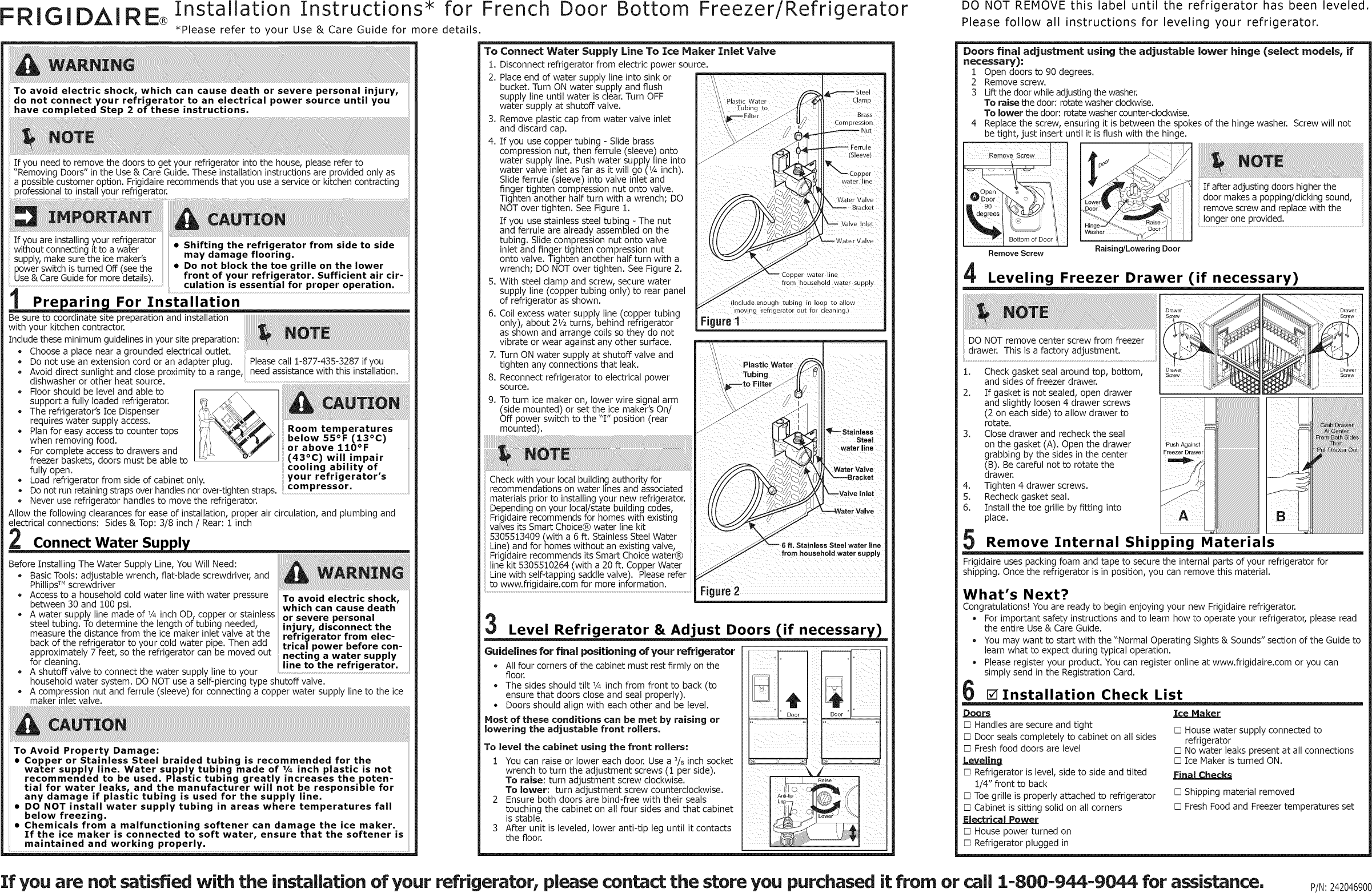 Crosley Cfd26wis1 User Manual Refrigerator Manuals And Guides 1007097l
