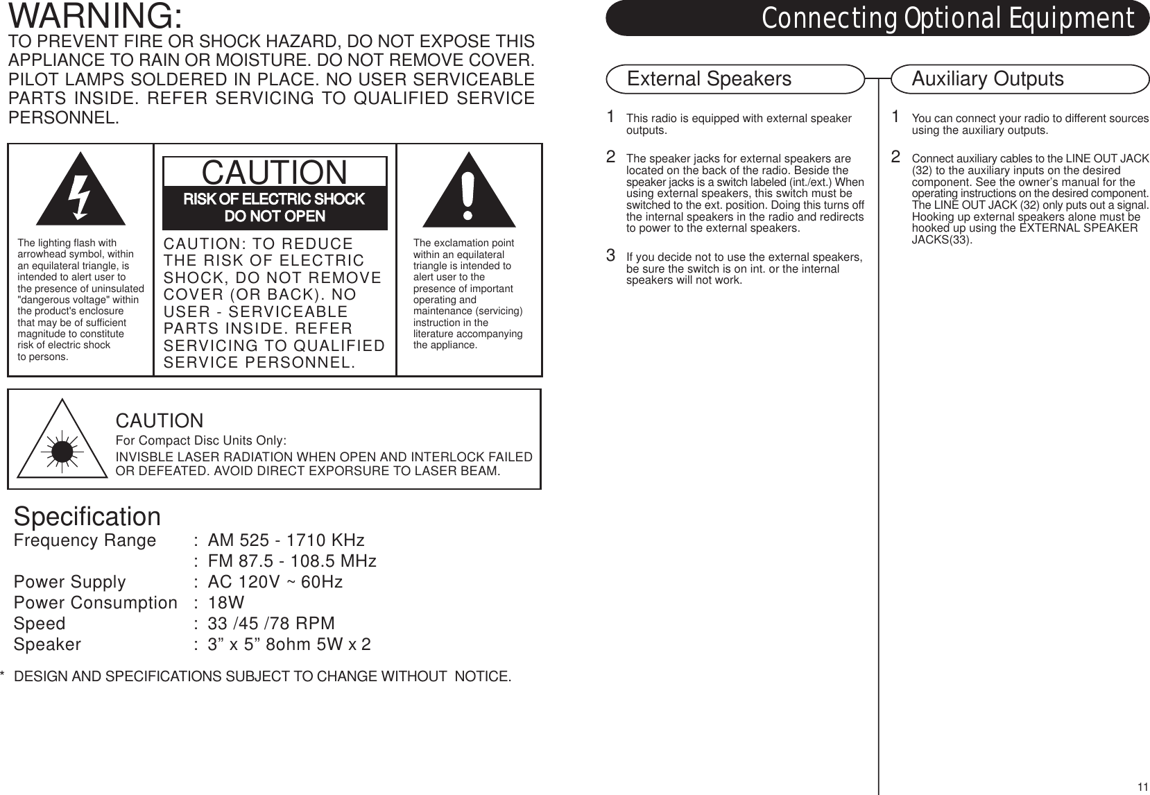 Page 3 of 7 - Crosley Crosley-Cr74-S-Users-Manual-  Crosley-cr74-s-users-manual