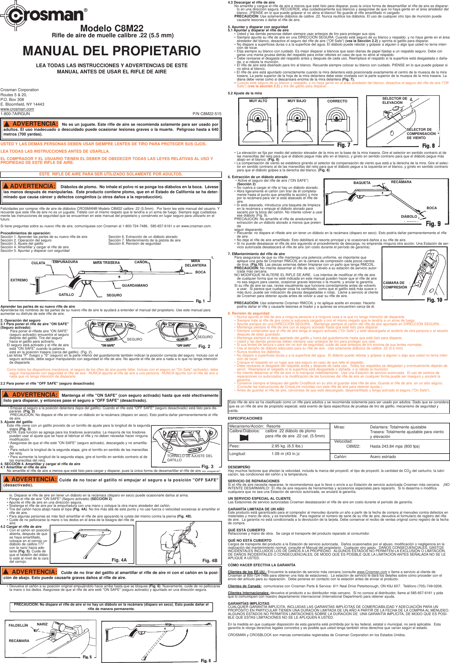 Page 2 of 2 - Crosman Crosman-Wheelchair-22-Caliber-Users-Manual- C8M22 Manual.qxp Crosman-wheelchair-22-caliber-users-manual
