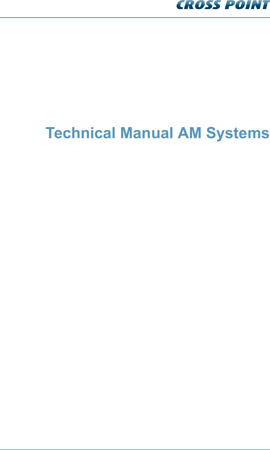         Technical Manual AM Systems   