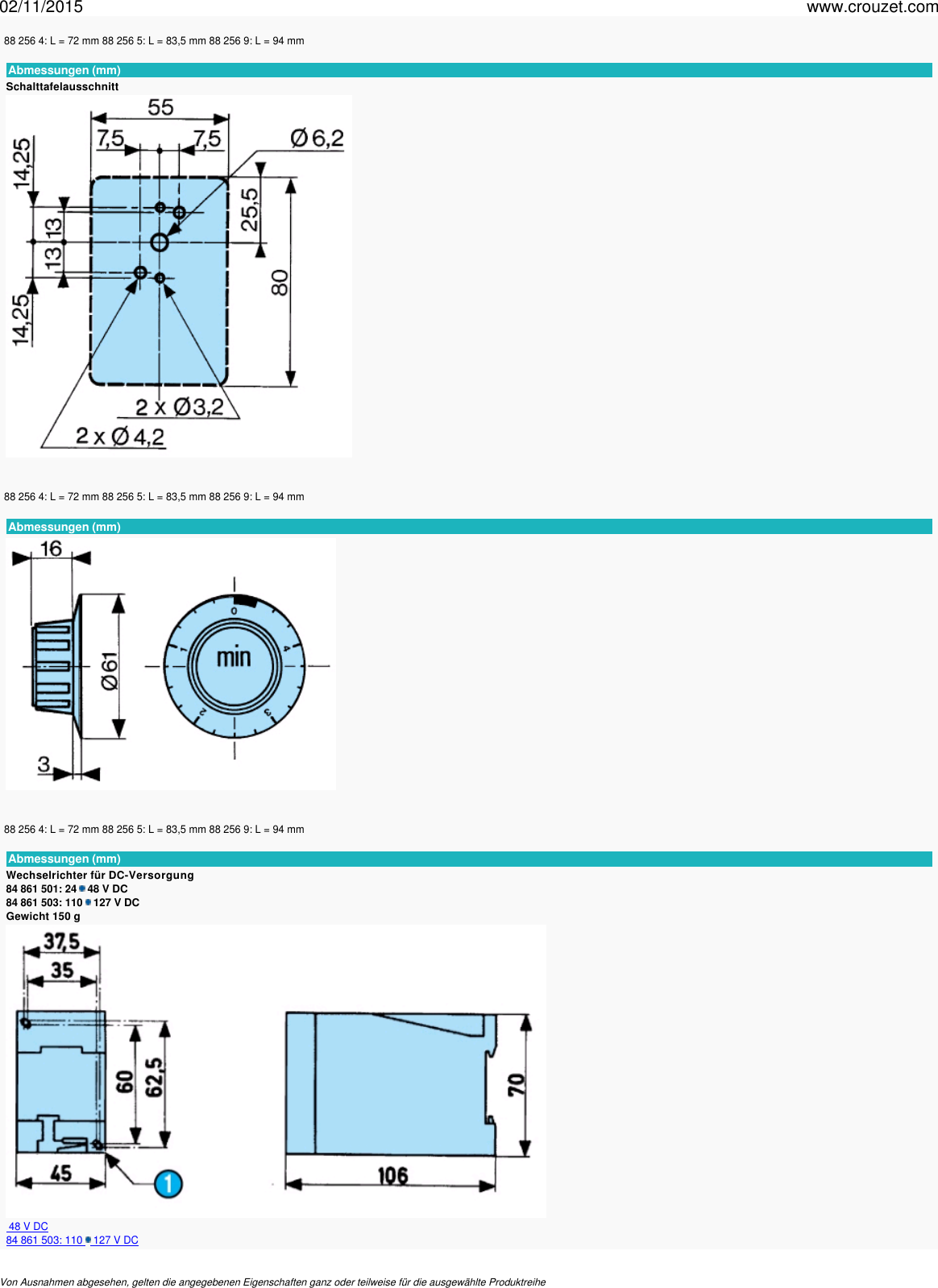 Page 2 of 3 - Auslaufende-und-veraltete-artikel-elektromechanische-zeitrelais-elektromechanisch-cam-timer-882569-Bestell-Nr-88256908