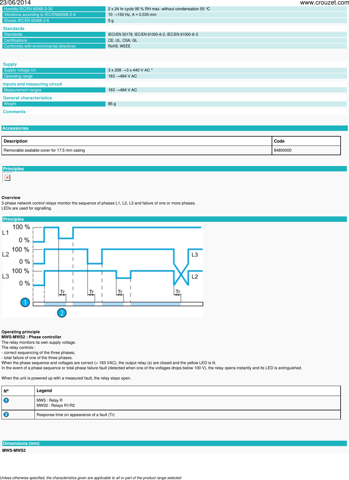 C lynx control relays phase single function relay 17 5 mm mws2 Part