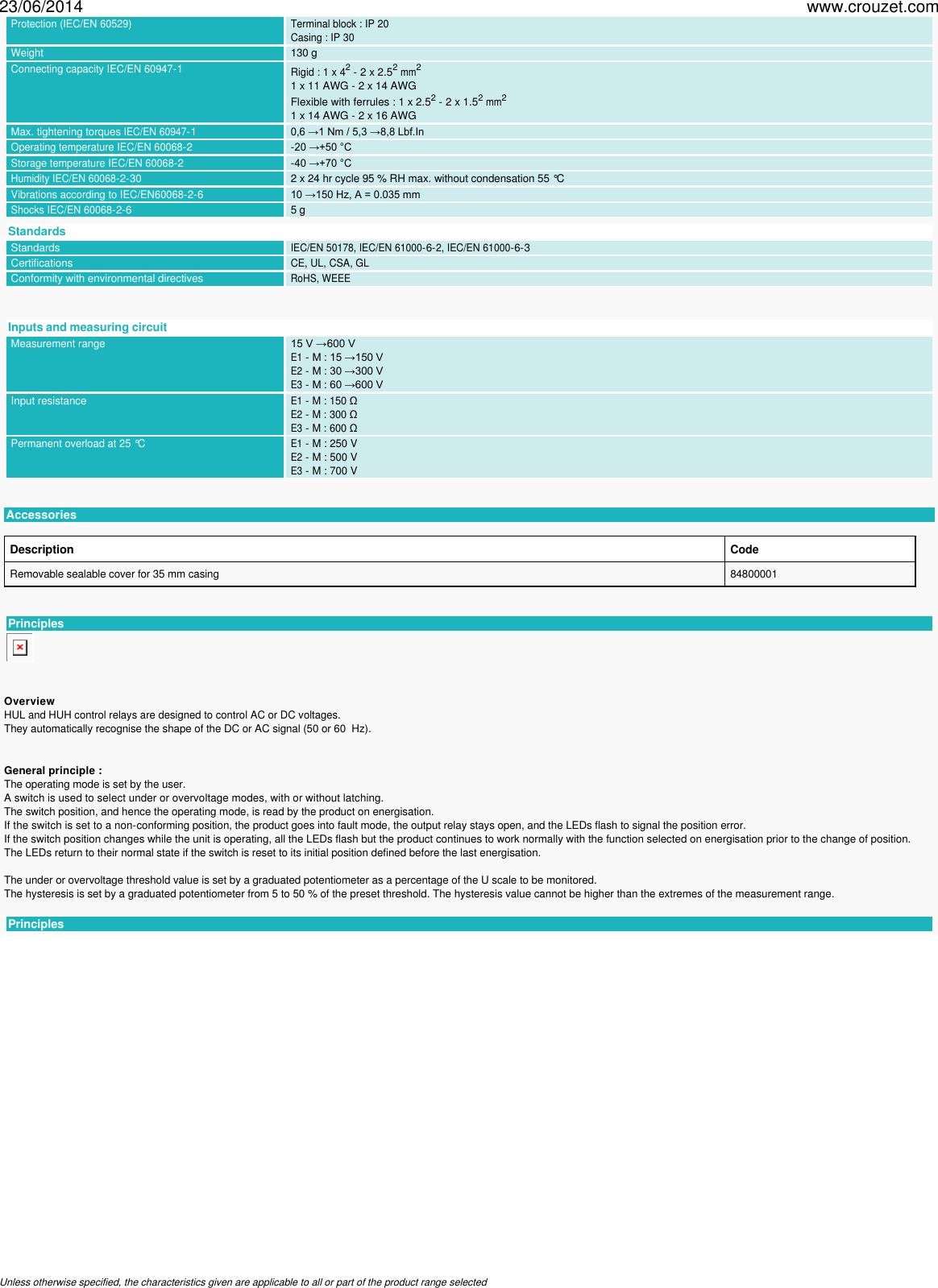 Page 2 of 5 - C-lynx-control-relays-voltage-control-multi-function-voltage-control-relay-35-mm-huh-Part Number-84872130