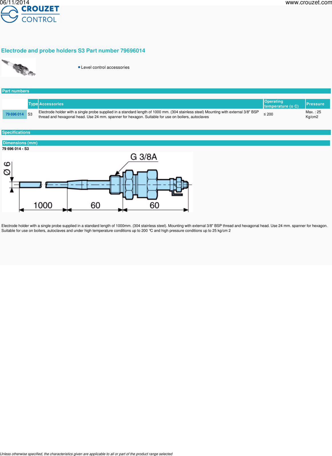 Page 1 of 1 - Control-relays-level-control-electrode-and-probe-holders-s3-Part Number-79696014