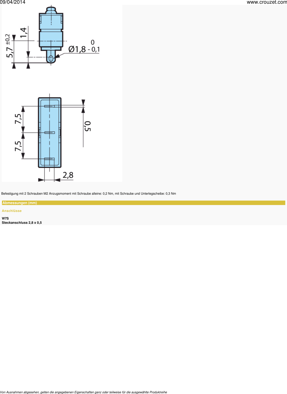 Page 3 of 12 - Mikroschalter-subminiatur-v4-dicht-8318-bi-niveau-83181-Bestell-Nr-831818