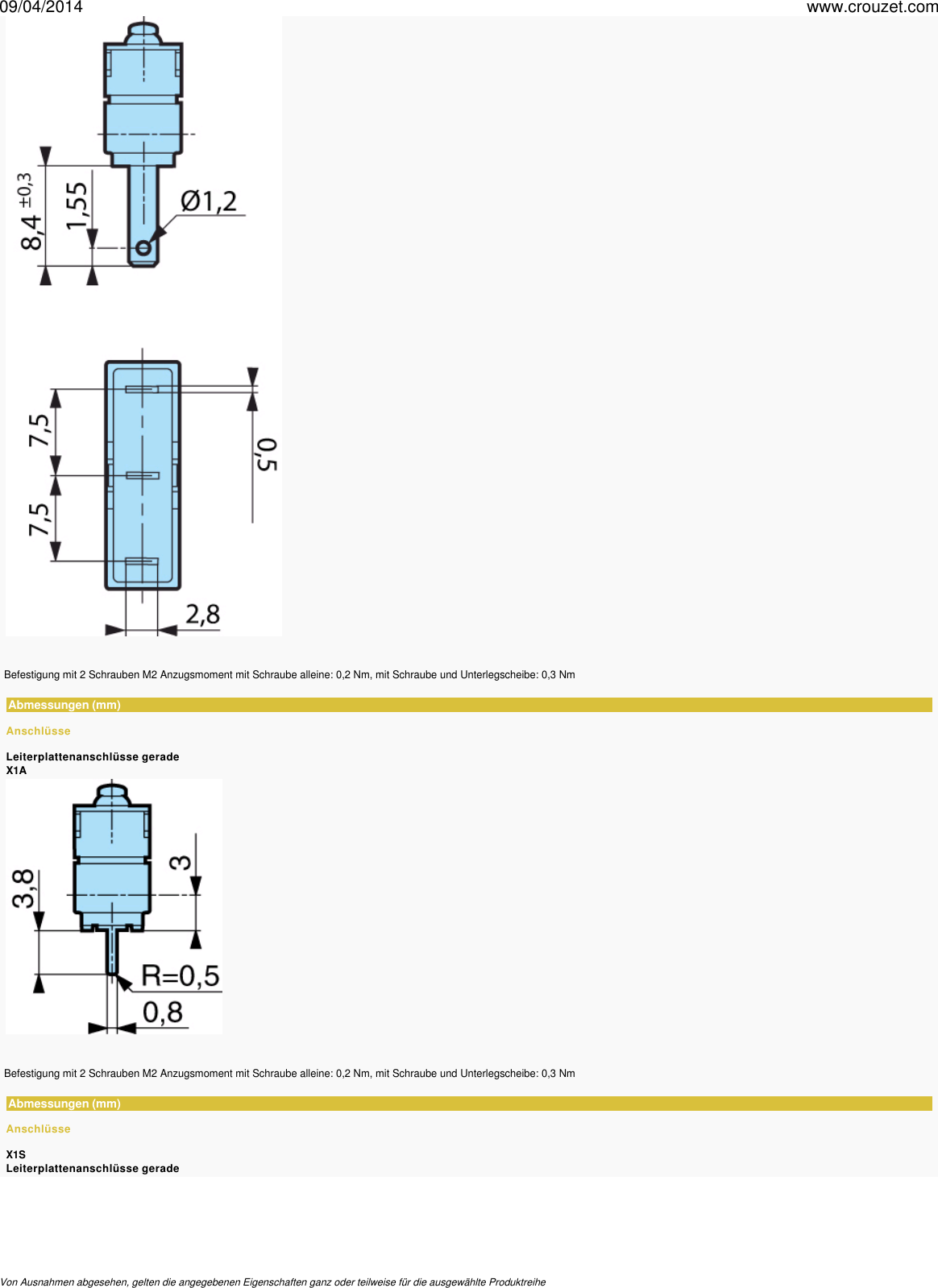 Page 4 of 12 - Mikroschalter-subminiatur-v4-dicht-8318-bi-niveau-83181-Bestell-Nr-831818