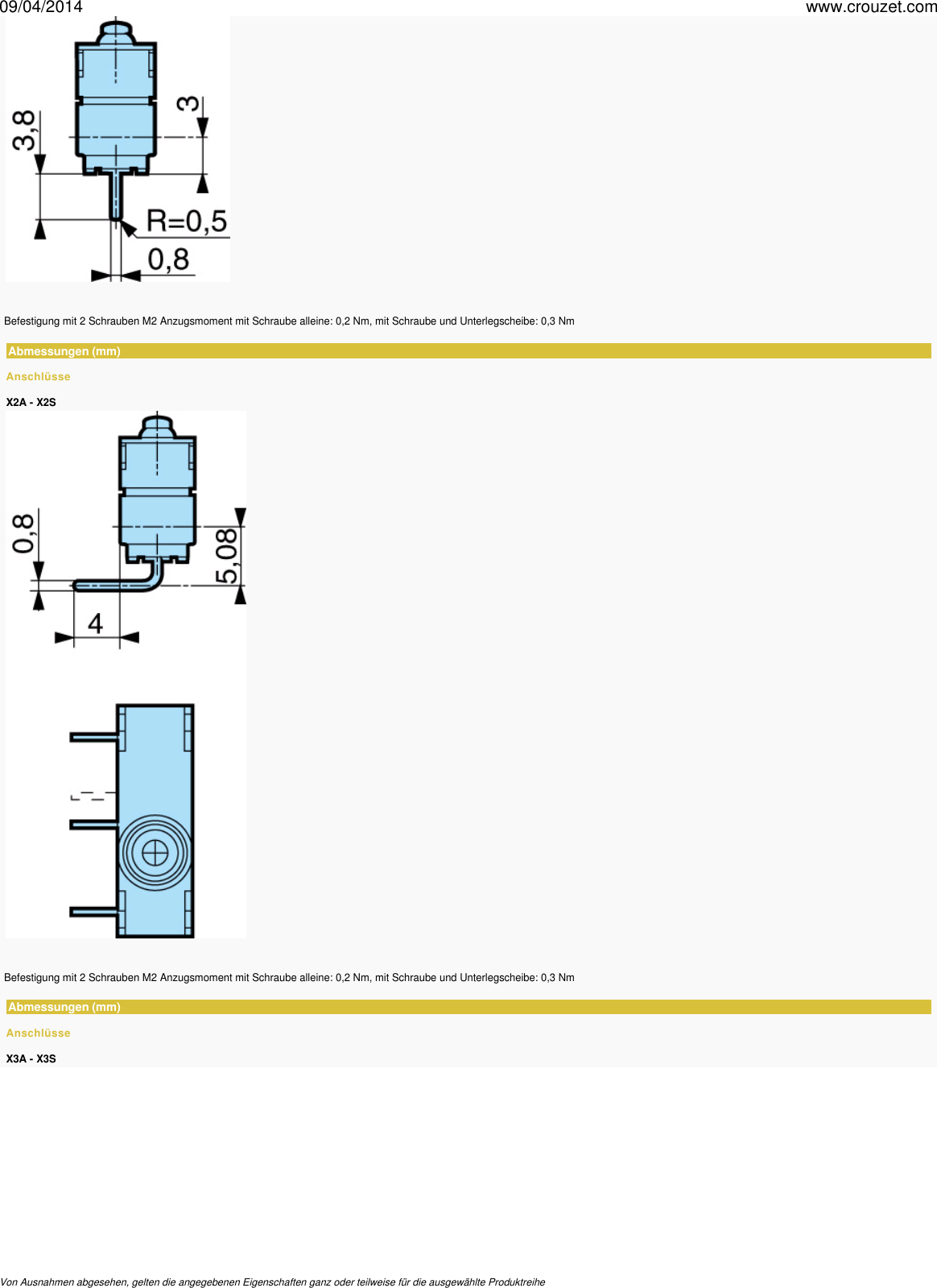 Page 5 of 12 - Mikroschalter-subminiatur-v4-dicht-8318-bi-niveau-83181-Bestell-Nr-831818