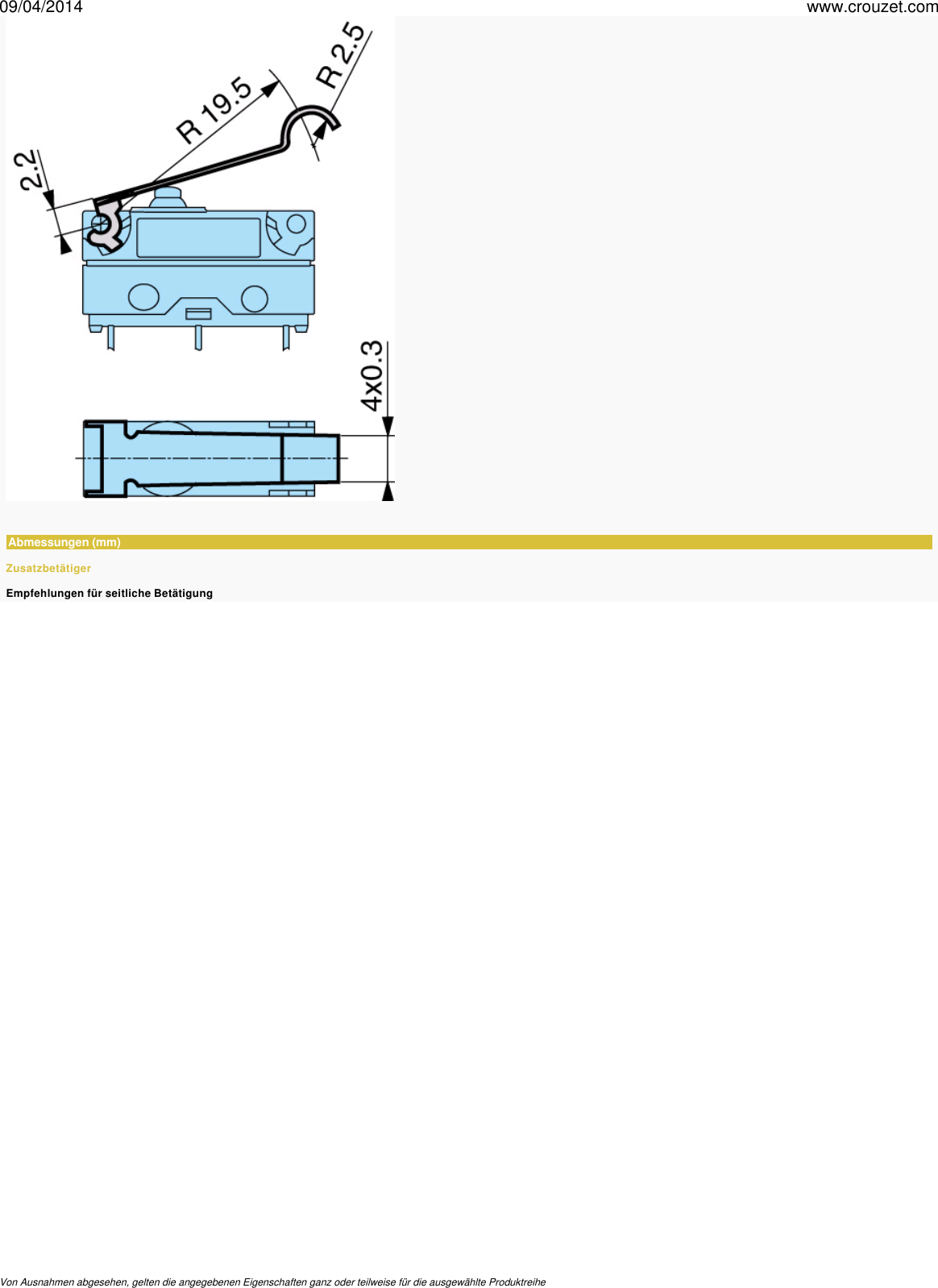 Page 9 of 12 - Mikroschalter-subminiatur-v4-dicht-8318-bi-niveau-83181-Bestell-Nr-831818