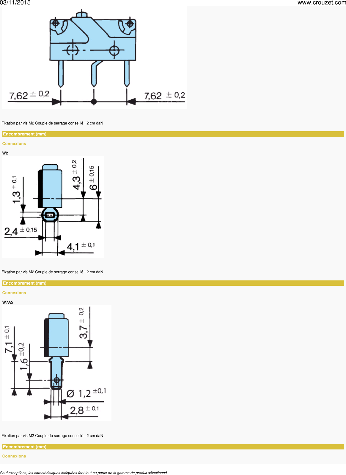 Minirupteurs subminiatures v4 83170 faible force 831704 Ref 48793