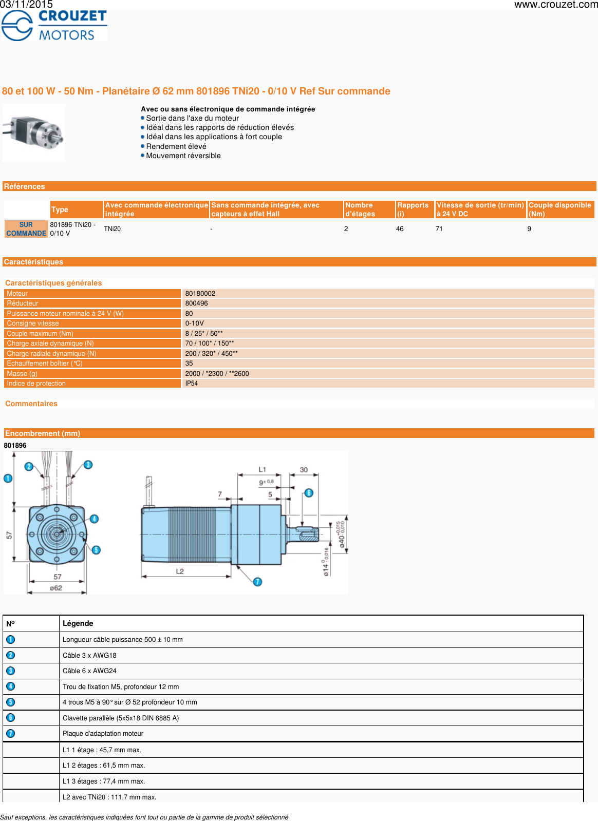 Page 1 of 2 - Moteurs-brushless-motoreducteurs-brushless-a-courant-continu-80-et-100-w-50-nm-planetaire-62-mm-801896-tni20-0-10-v-Ref-69494