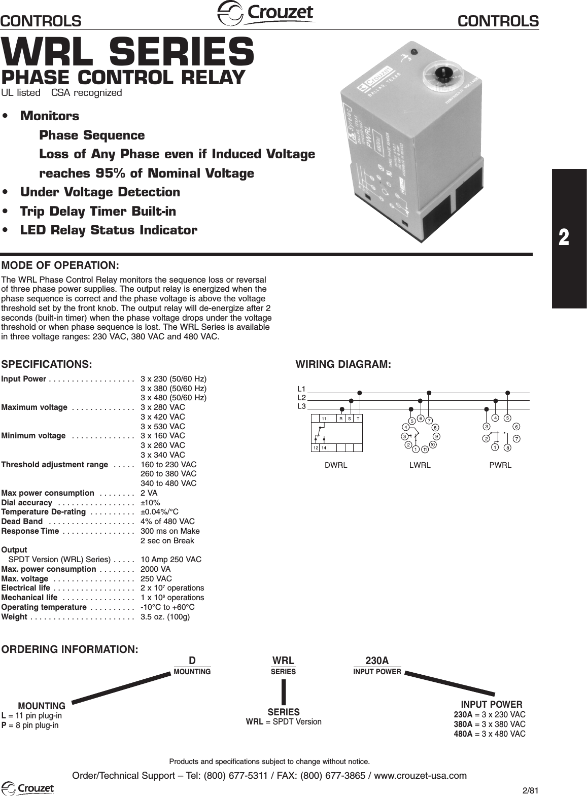 Page 1 of 4 - Automation Controls Catalog  Phase Monitoring Relays