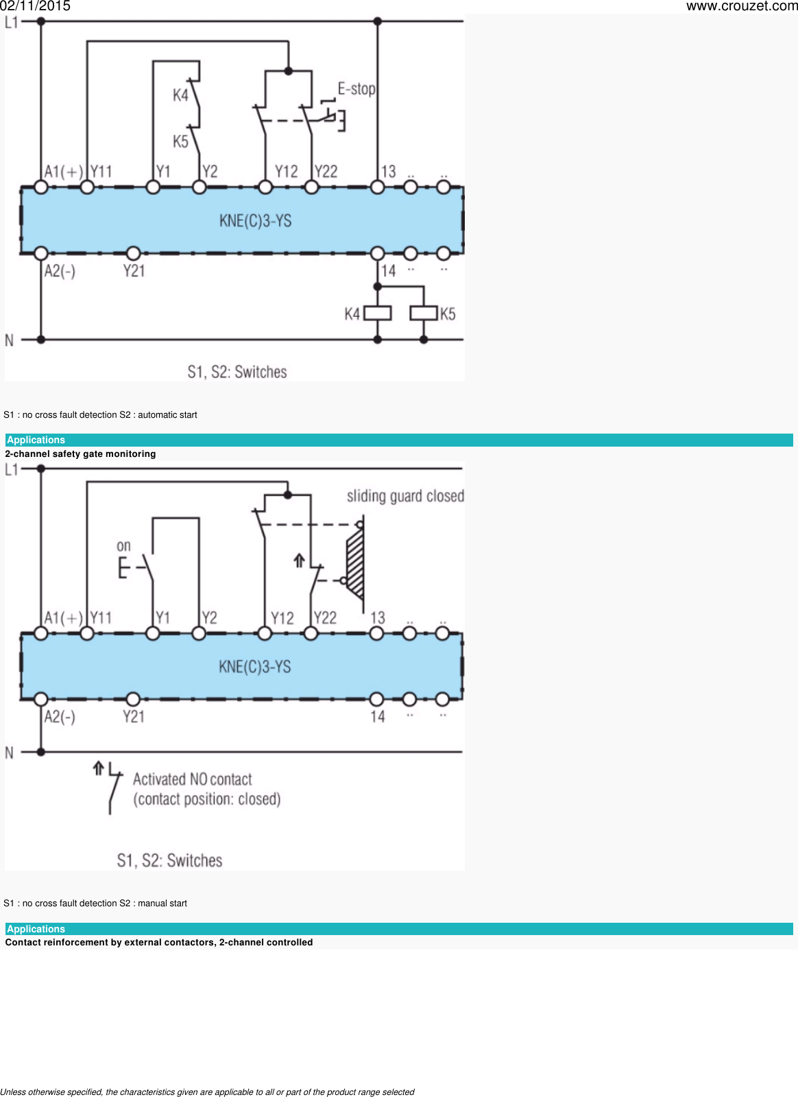 Page 6 of 7 - Safety-relays-safety-relays-22-5-mm-emergency-stop-and-safety-guard-monitoring-2-channels-kne3-ys-Part Number-85102434