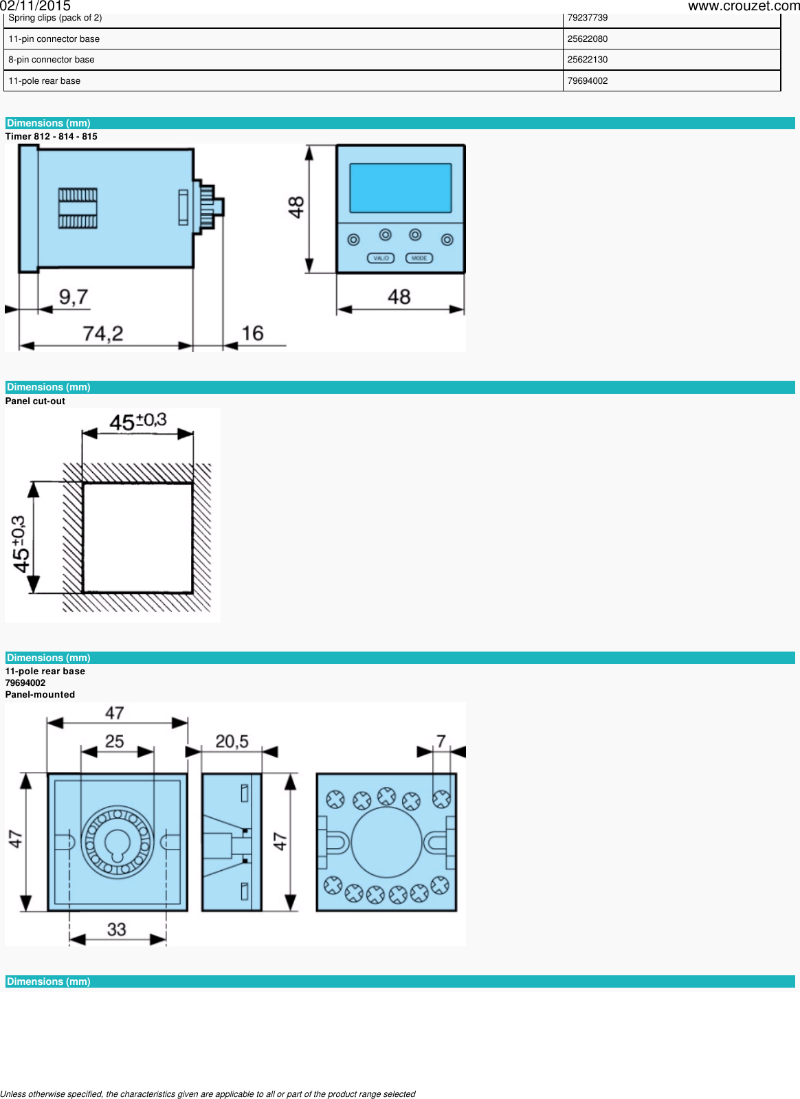 Page 2 of 7 - Timers-panel-mount-48-x-48-digital-lcd-timer-814-Part Number-88857105