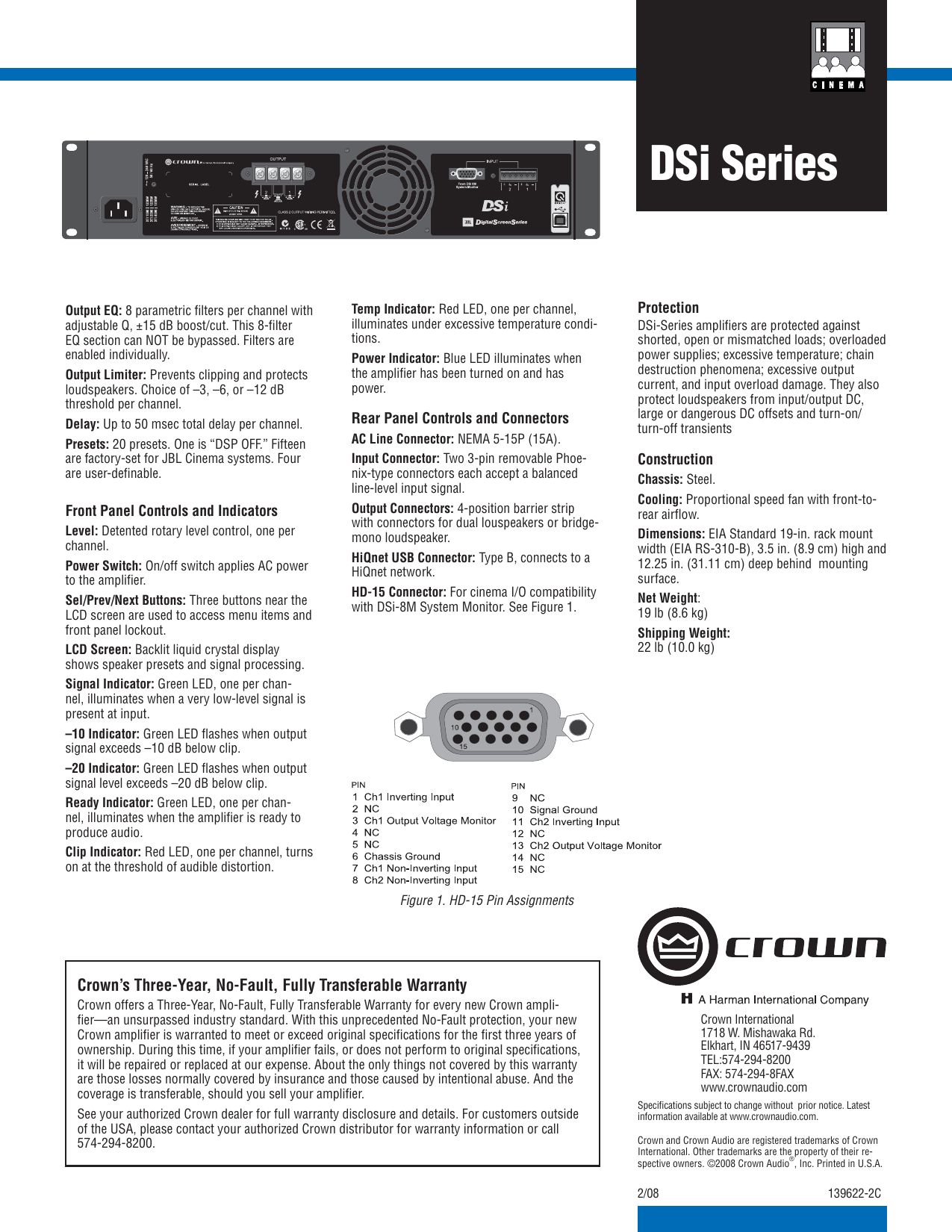 Page 2 of 2 - Crown-Audio Crown-Audio-Dsi-Series-Users-Manual-  Crown-audio-dsi-series-users-manual