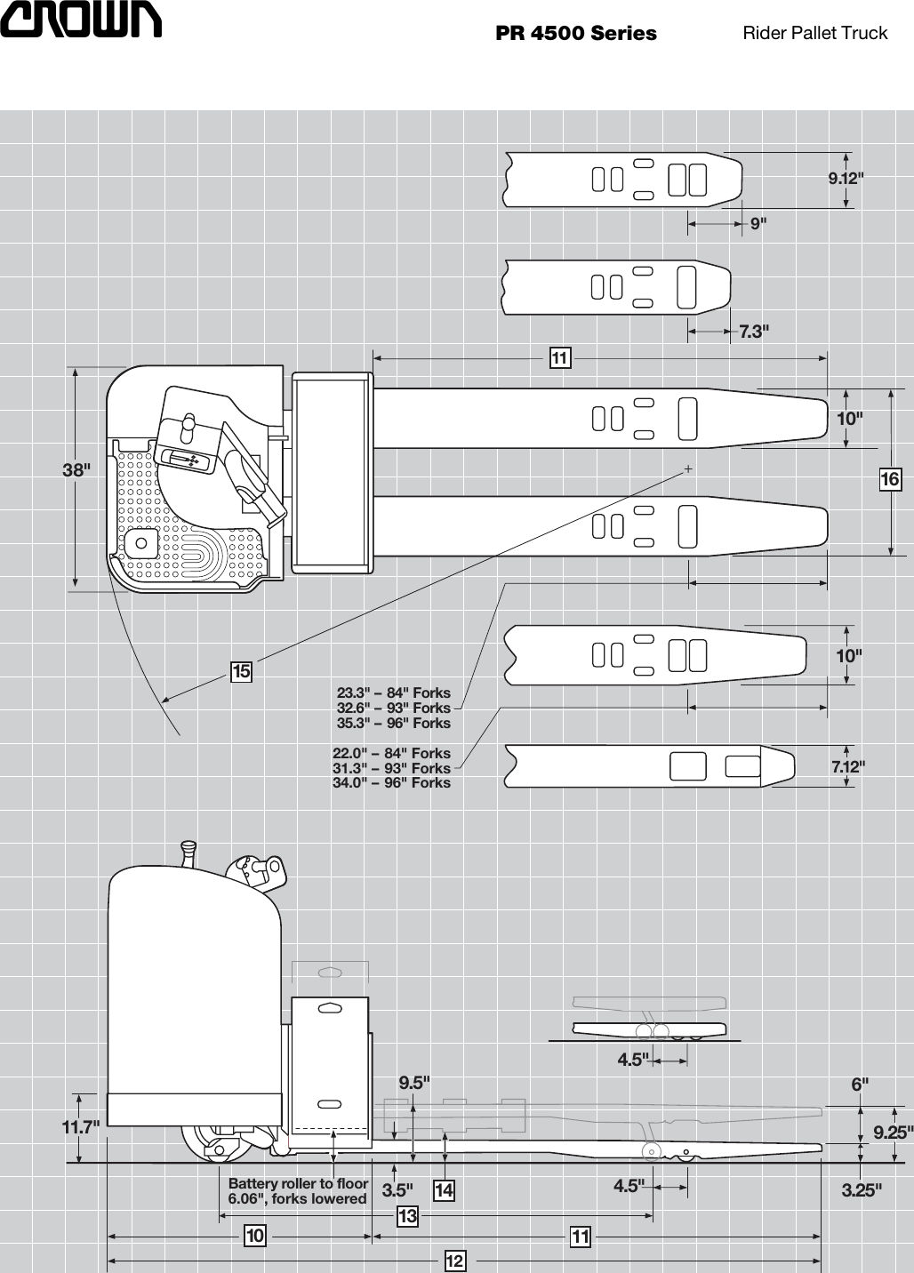 Page 2 of 6 - Crown-Equipment Crown-Equipment-Pr-4500-Series-Users-Manual- PR 4500 Series Product Specifications  Crown-equipment-pr-4500-series-users-manual