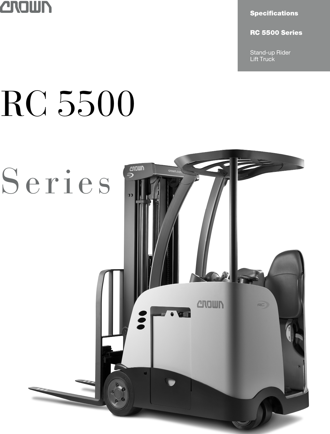 Page 1 of 6 - Crown-Equipment Crown-Equipment-Rc-5500-Series-Users-Manual- RC 5500 Series Product Specifications  Crown-equipment-rc-5500-series-users-manual