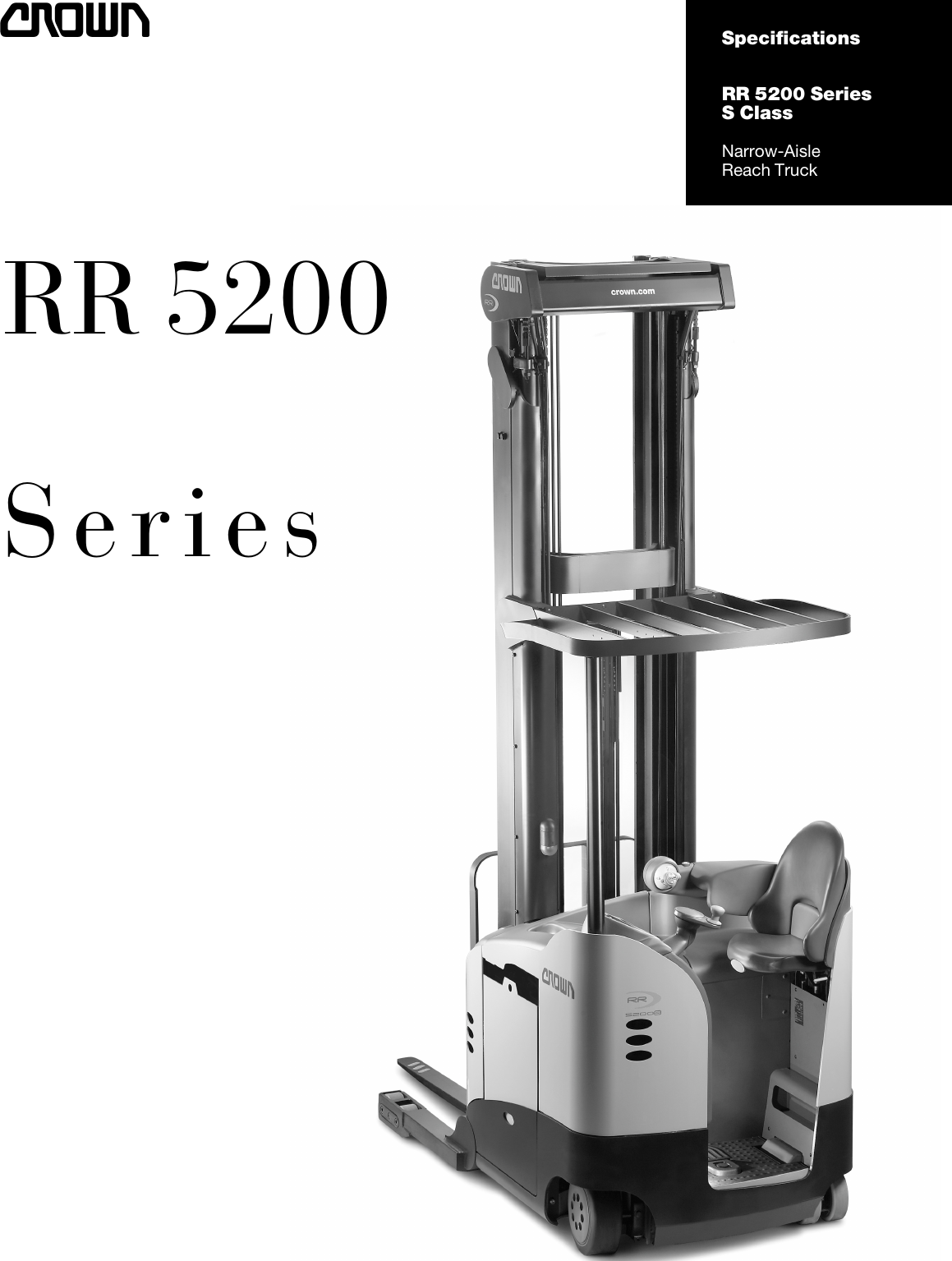 Page 1 of 6 - Crown-Equipment Crown-Equipment-Rr-5200-Series-Users-Manual- RR 5200 Series S Class Product Specifications  Crown-equipment-rr-5200-series-users-manual