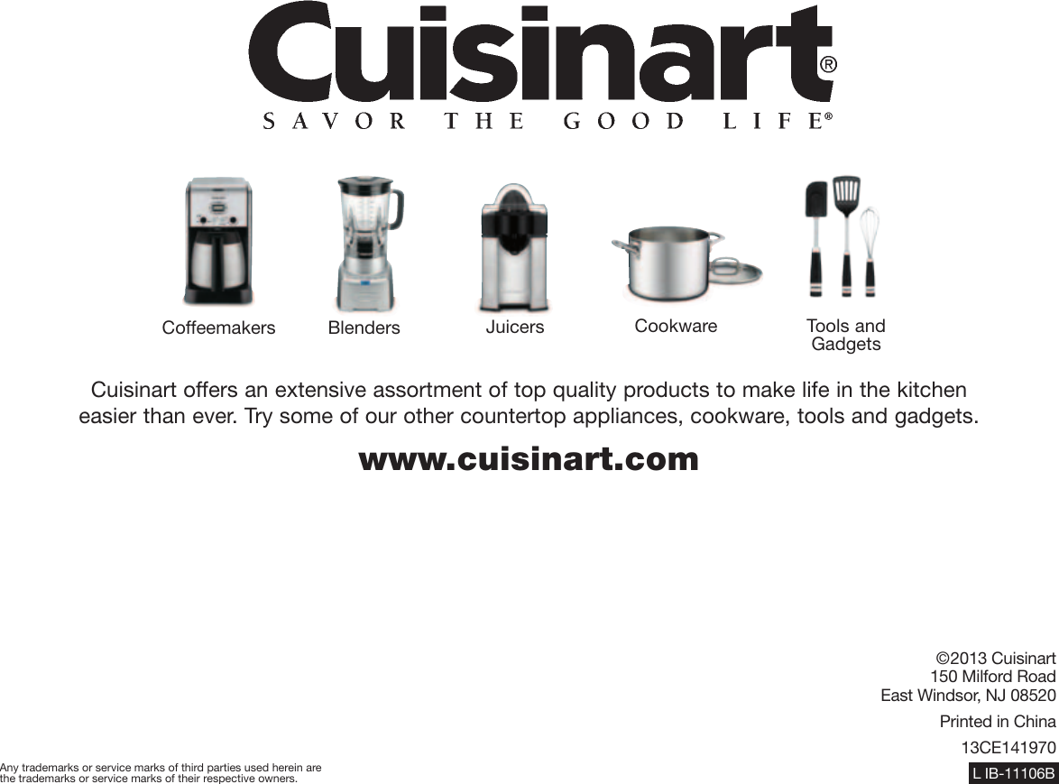 Page 8 of 9 - Cuisinart CPT-122 2 User Manual  To The 6b90e821-323e-432f-9ffa-dfab7bd58b56