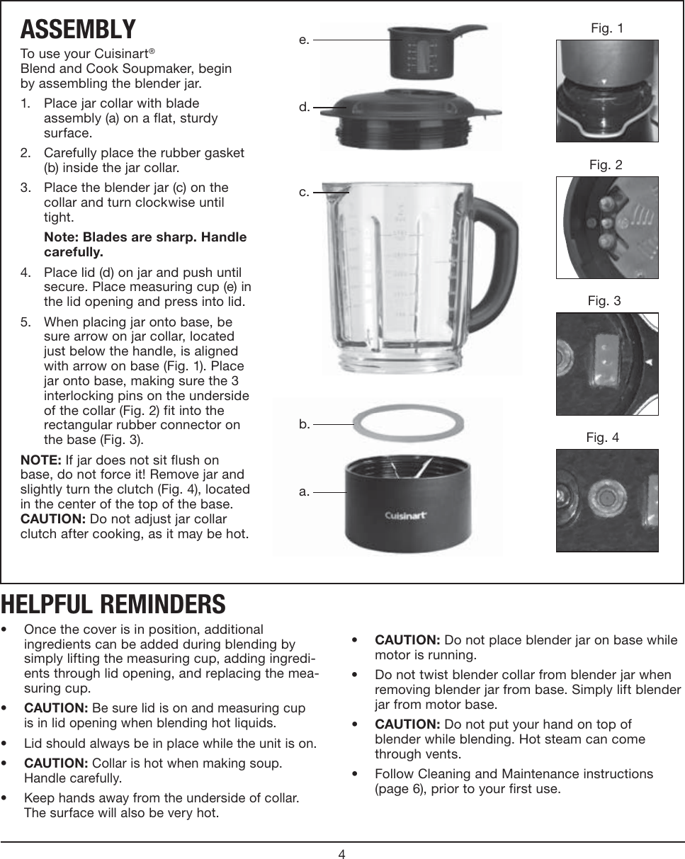 Page 6 of 10 - Cuisinart Cuisinart-Cuisinart-Blender-Blend-And-Cook-Soupmaker-Users-Manual- SBC1000 IB-10066B(LOW)[1]  Cuisinart-cuisinart-blender-blend-and-cook-soupmaker-users-manual