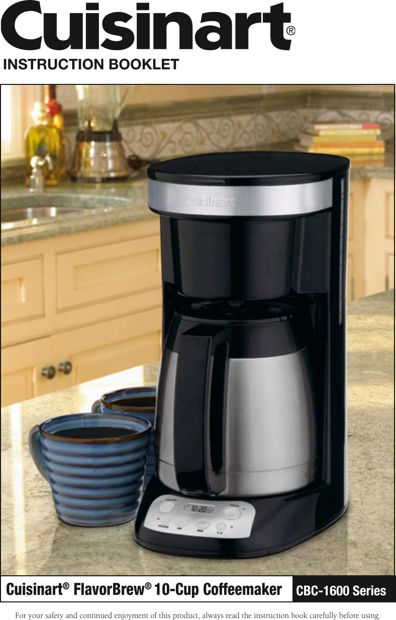 Page 1 of 12 - Cuisinart Cuisinart-Cuisinart-Coffeemaker-Cbc-1600-Users-Manual-  Cuisinart-cuisinart-coffeemaker-cbc-1600-users-manual