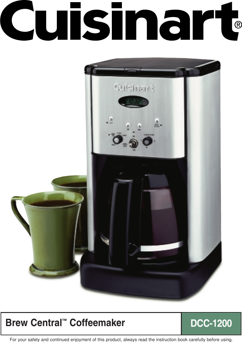 Cuisinart Dcc 1200 Users Manual