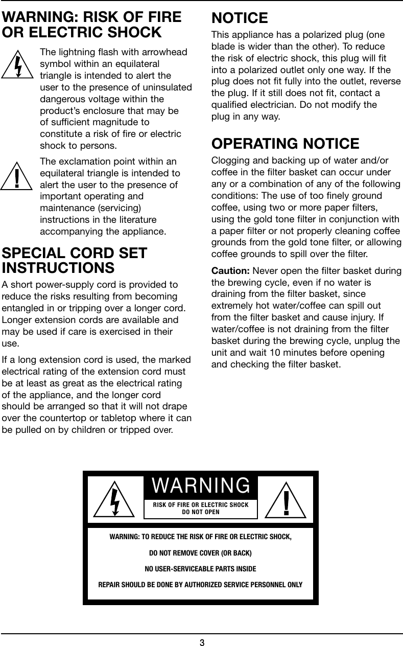 Page 3 of 12 - Cuisinart Cuisinart-Dgb-625-Users-Manual-  Cuisinart-dgb-625-users-manual