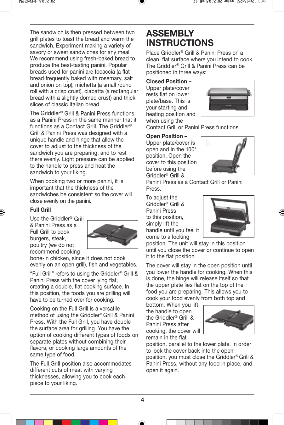 Page 4 of 8 - Cuisinart Cuisinart-Gr-11-Users-Manual-  Cuisinart-gr-11-users-manual