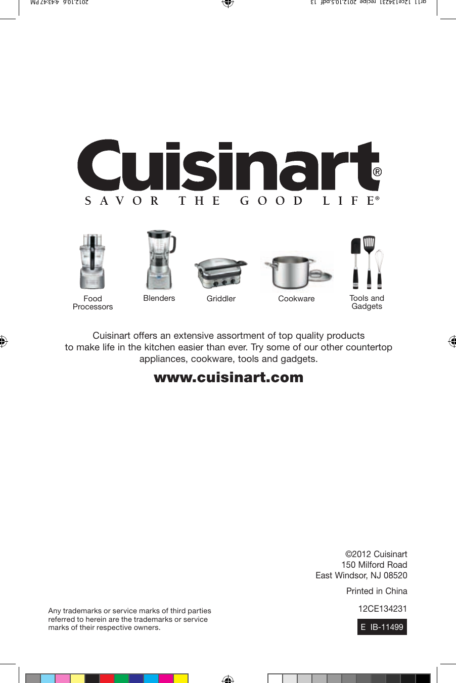 Cuisinart Gr 11 Users Manual