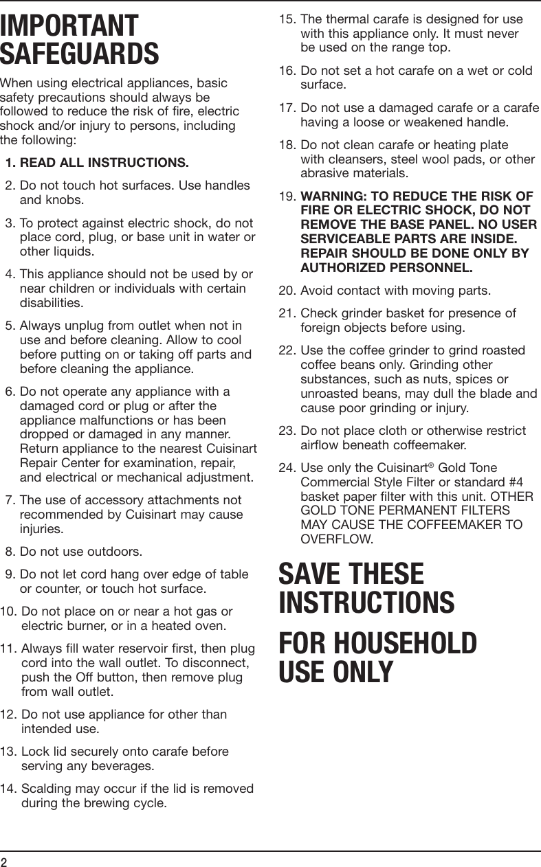 Cuisinart Grind And Brew Thermal Dgb 650 Users Manual 09CE17183_dgb650bc_ib