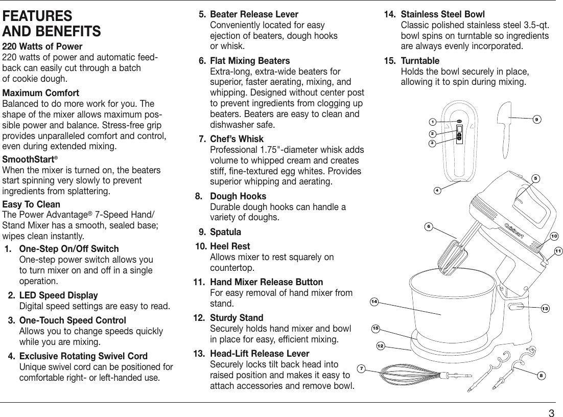 Page 3 of 7 - Cuisinart Cuisinart-Hsm-70-Users-Manual-  Cuisinart-hsm-70-users-manual