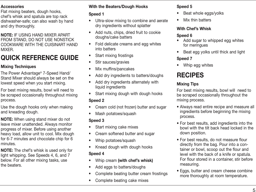 Page 5 of 7 - Cuisinart Cuisinart-Hsm-70-Users-Manual-  Cuisinart-hsm-70-users-manual