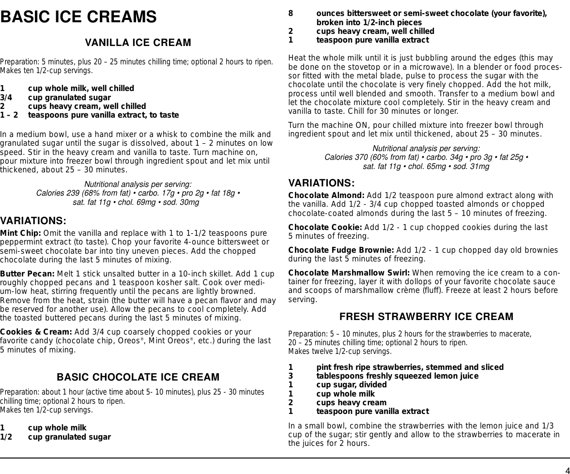 Page 5 of 12 - Cuisinart Cuisinart-Ice-20-Series-Users-Manual-  Cuisinart-ice-20-series-users-manual