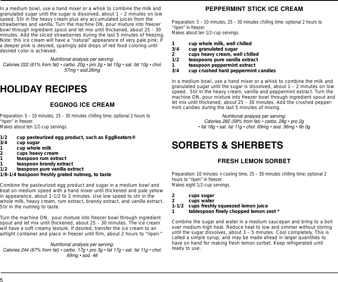 Page 6 of 12 - Cuisinart Cuisinart-Ice-20-Series-Users-Manual-  Cuisinart-ice-20-series-users-manual